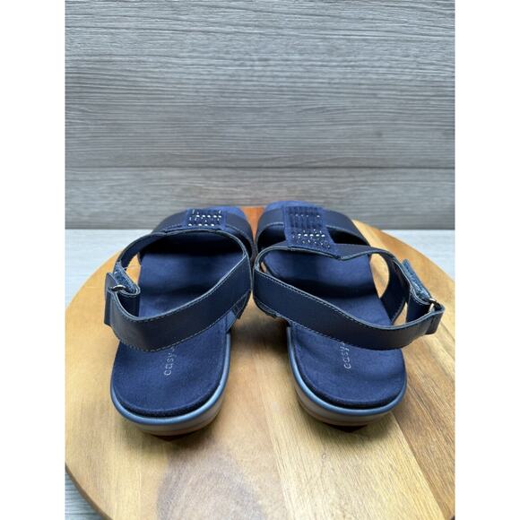 Easy Spirit Women’s Hazel Wedge Sandal, Blue, 6 WW - Picture 5 of 6